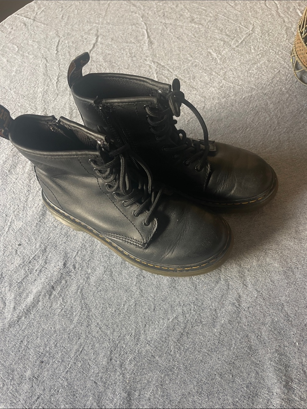 DR. MARTENS Black Boot Size 3 Youth/Teens/Jr